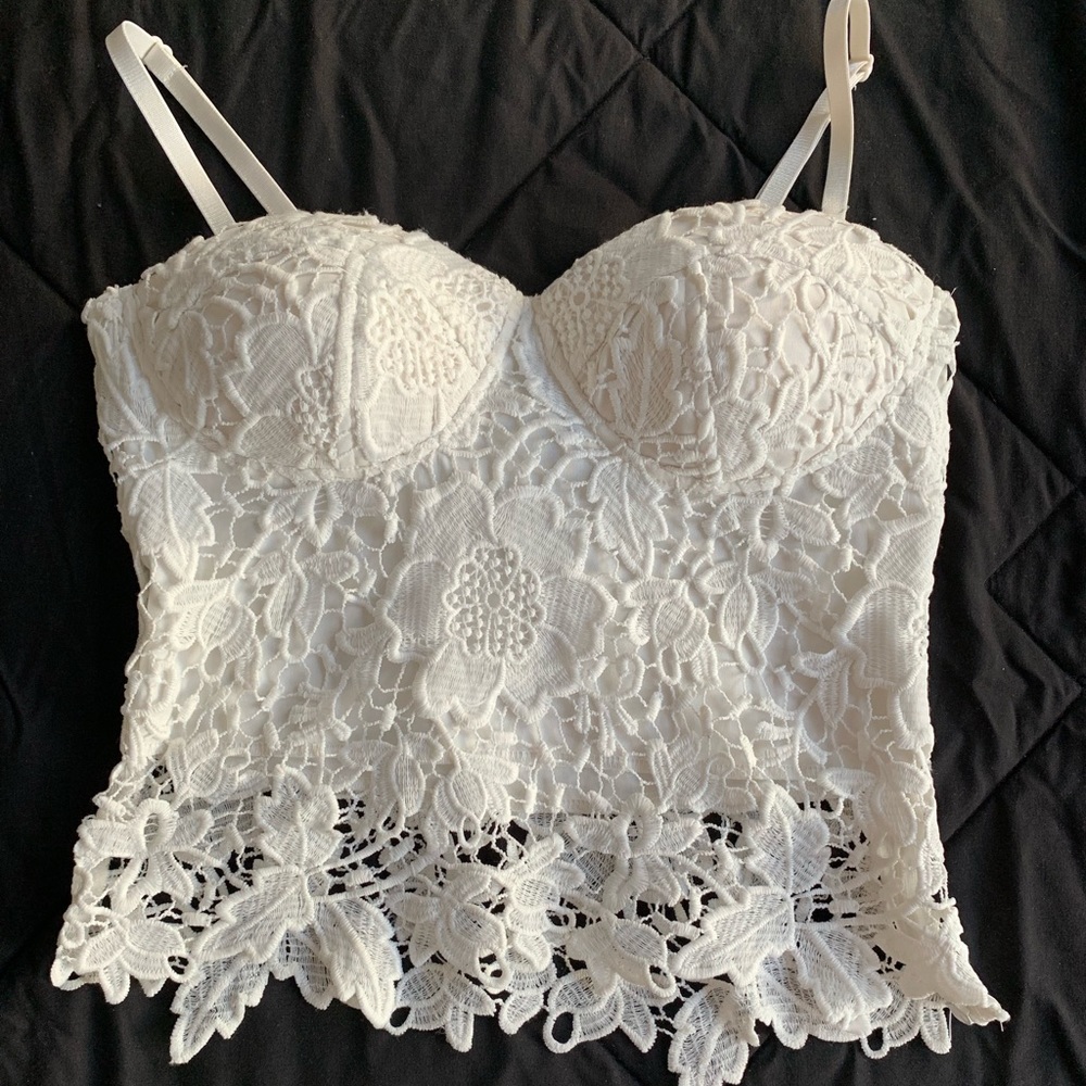 White crochet top